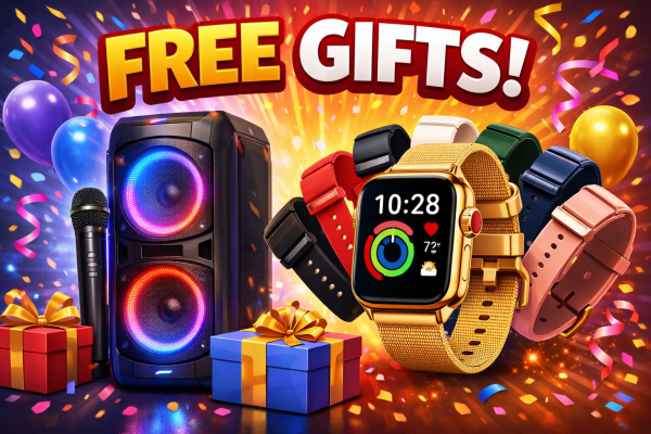 50W Partybox + Gold Watch( 7 Straps)